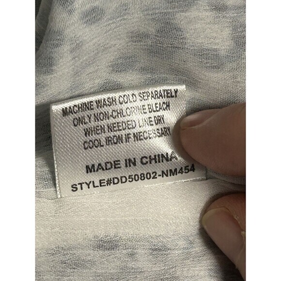 Slate & Willow Womens Blue/white Floral Layered Ruffle Boho‎ Coastal Vibe Large - Picture 12 of 12